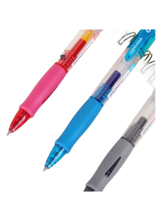 GENVANA Jin Wanian [12 Retractable] 0.5Mm Black Gel Pen, Comfortable Writing, Push-Button, Classic Bullet Tip Signing Pen, Training Exam Practice Office G-1326 - Image 3