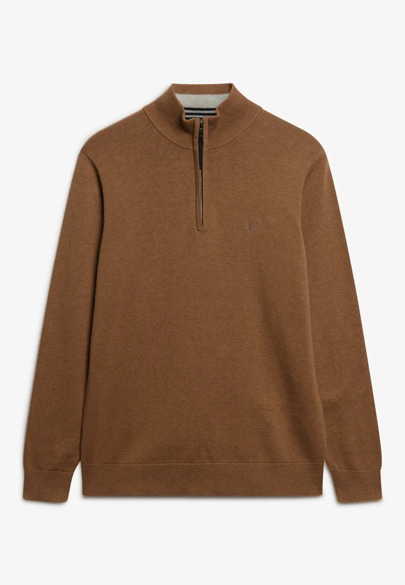 Essentials Cotton Half Zip Jumper