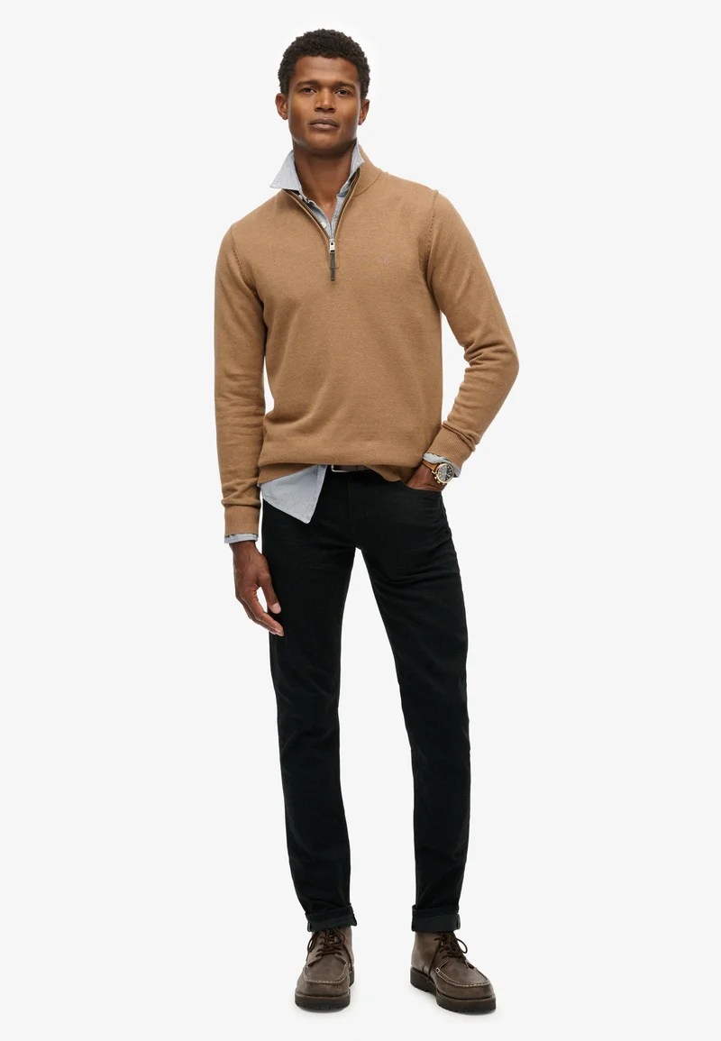 Essentials Cotton Half Zip Jumper