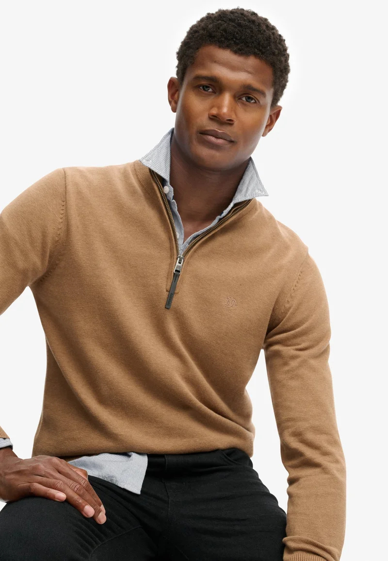 Superdry  Essentials Cotton Half Zip Jumper for Men | Best Price UAE