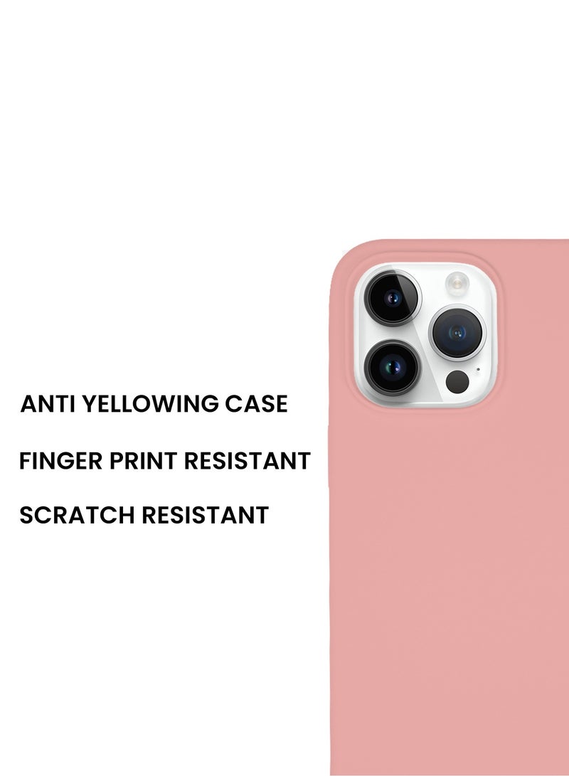 just adore Apple iPhone 14 Pro Max Case Silicone Case Matt Finish Finger Print resistant cover for iPhone 14 Pro Max - Orange Blossoms - Image 3