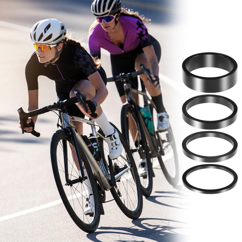 Bruislard 8 PCS Bicycle Headset Spacer, 4 Sizes Aluminium Alloy Bike Handlebar Stem Spacers Threadless Fork Washer Fit for 1 1/8-Inch Stem 2mm 3mm 5mm 10mm - Image 4