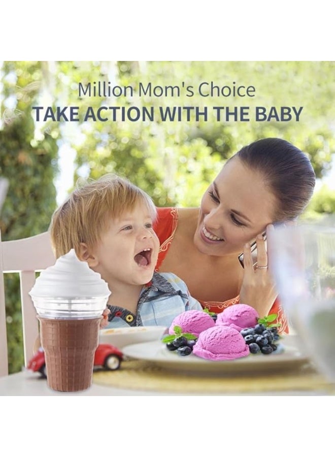 M MIAOYAN Ice Cream Maker, DIY Smoothie Maker, Snow Magic Ice Cream Maker, DIY Smoothie Cooler Cup with Lid for Kids, Friends and Family - Image 5