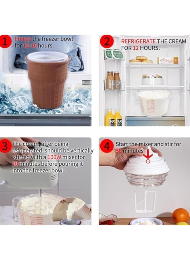 M MIAOYAN Ice Cream Maker, DIY Smoothie Maker, Snow Magic Ice Cream Maker, DIY Smoothie Cooler Cup with Lid for Kids, Friends and Family - Image 4