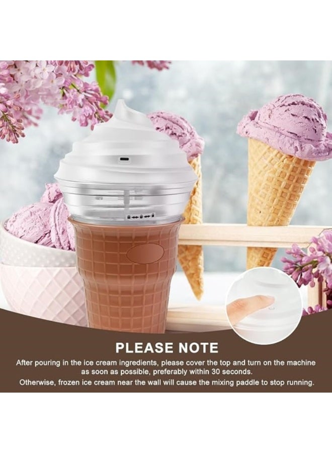 M MIAOYAN Ice Cream Maker, DIY Smoothie Maker, Snow Magic Ice Cream Maker, DIY Smoothie Cooler Cup with Lid for Kids, Friends and Family - Image 2