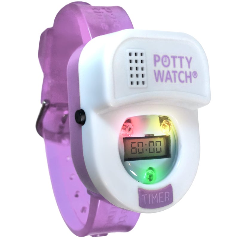 POTTY TIME Watch Uses Times, Lights & Music to Train Your Tot, Purple + Battery Replacement Kit - Image 3