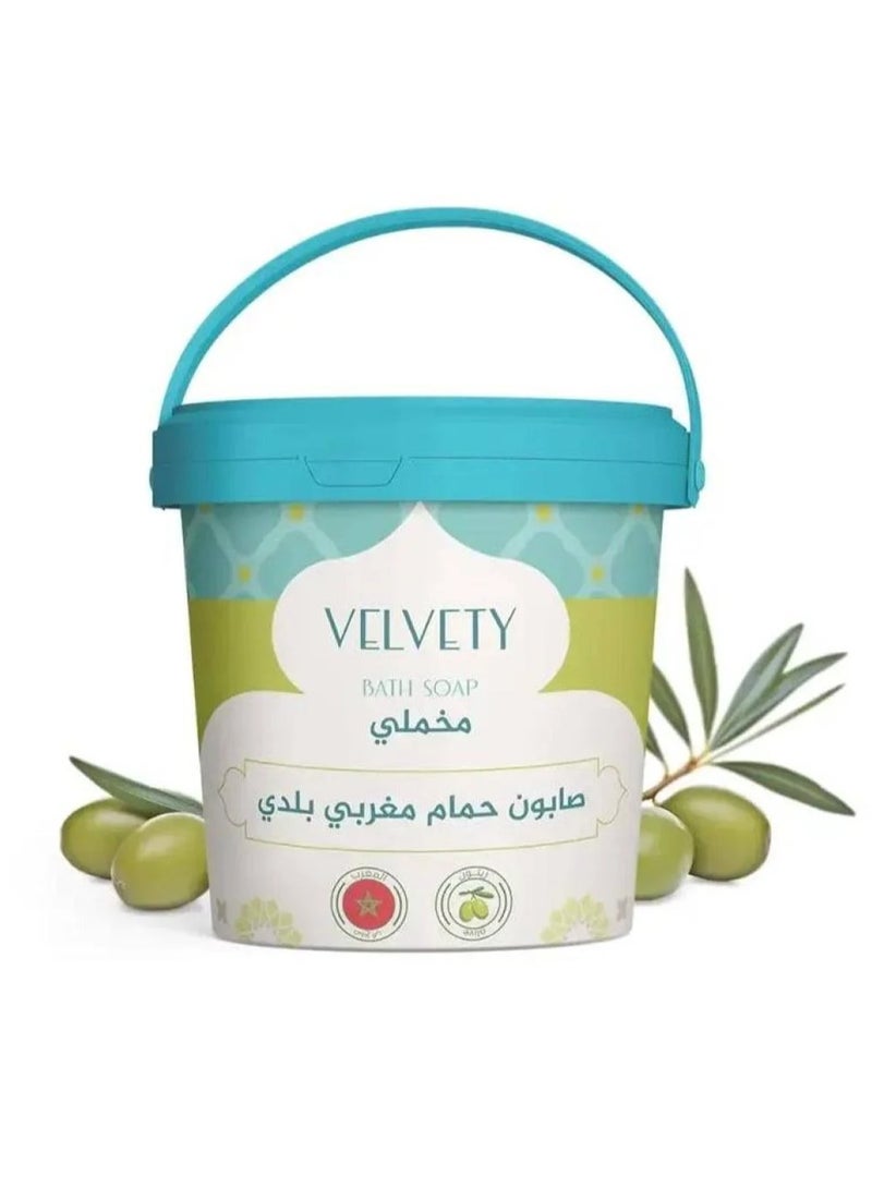 صابون حمام مغربي بلدي مخملي بتركيبة زيت الزيتون