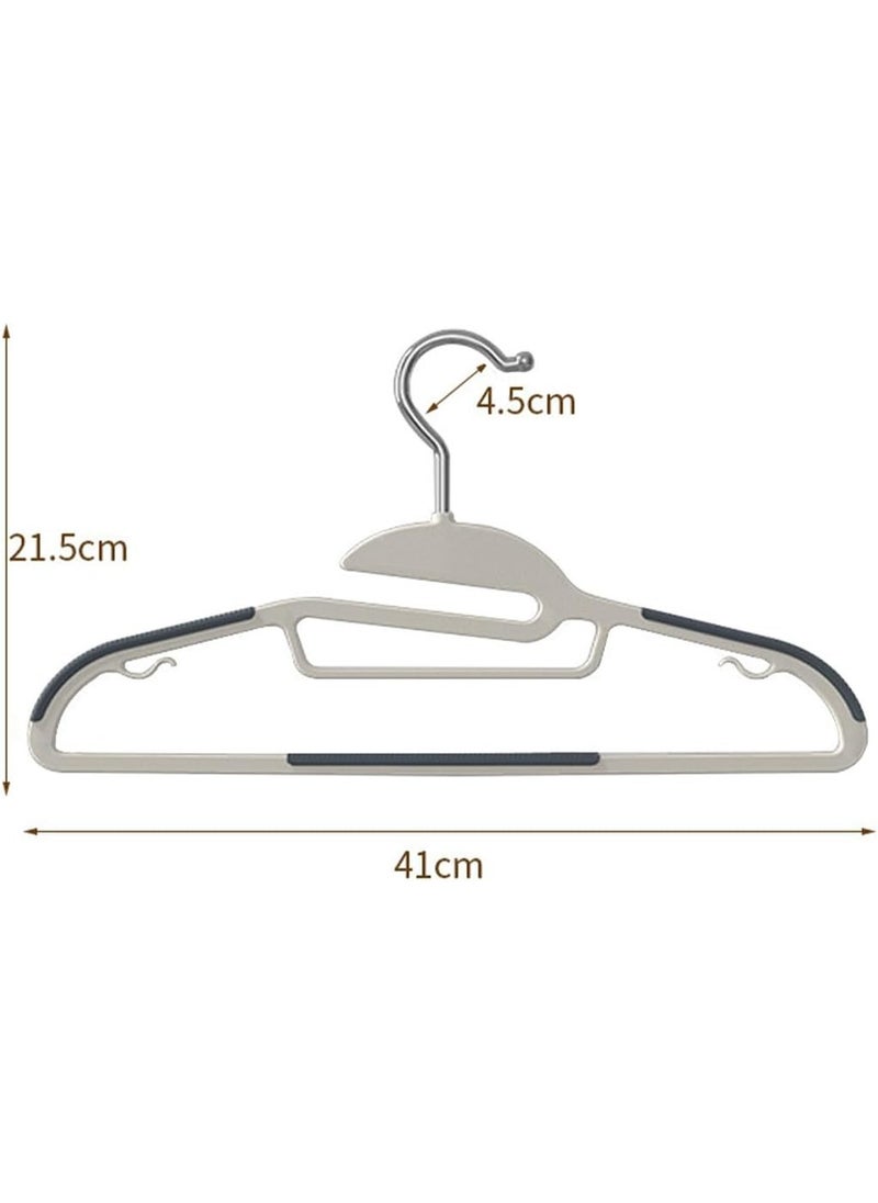 TYCOM Plastic Hangers 50 Pack Slim Clothes Hangers Space Saving Non Slip Hangers with Rubber Pads Sturdy Coat Hangers for Closet S Shaped Hangers for Shirt Suit Pant Skirt.  - Image 5