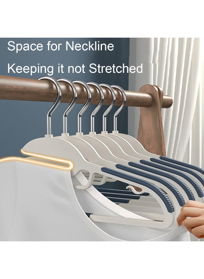 TYCOM Plastic Hangers 50 Pack Slim Clothes Hangers Space Saving Non Slip Hangers with Rubber Pads Sturdy Coat Hangers for Closet S Shaped Hangers for Shirt Suit Pant Skirt.  - Image 2