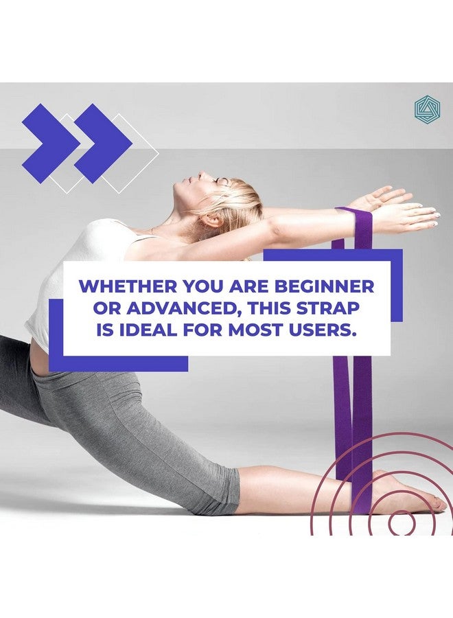 Boldfit Yoga Belt for Women and Men - Yoga Strap for Stretching with Extra Safe Adjustable D-Ring Buckle - Durable and Comfy Texture - Perfect for Your Yoga Session - 6 Feet, Purple - Image 2