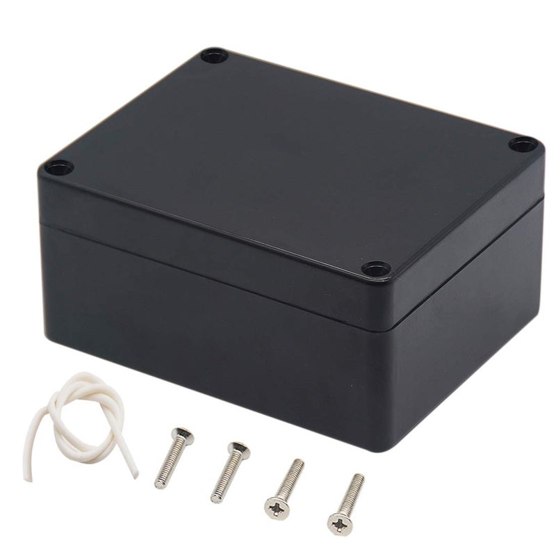 Junction Box Zulkit Project Box IP65 Waterproof Outdoor Box ABS Plastic Electrical Boxes Electronic Enclosure Black 45 x 35 x 22 inch115 x 90 x 55 mmPack of 1