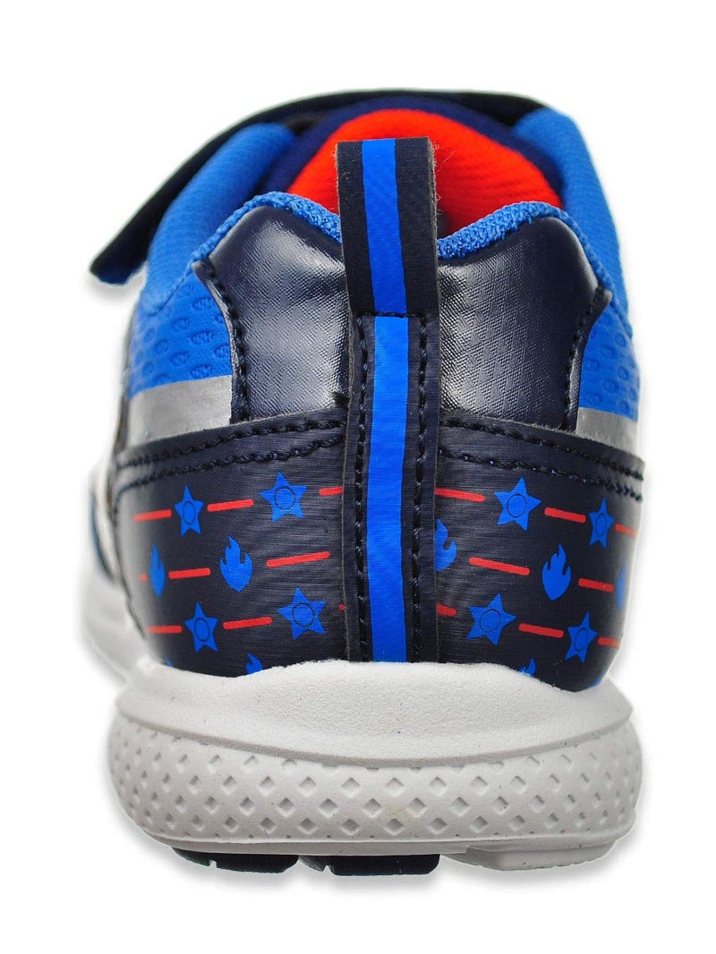 Josmo Boys Paw Patrol Lightweight Sneaker with Easy Strap Closure, Size 8 Toddler, Light Up Navy - Image 3