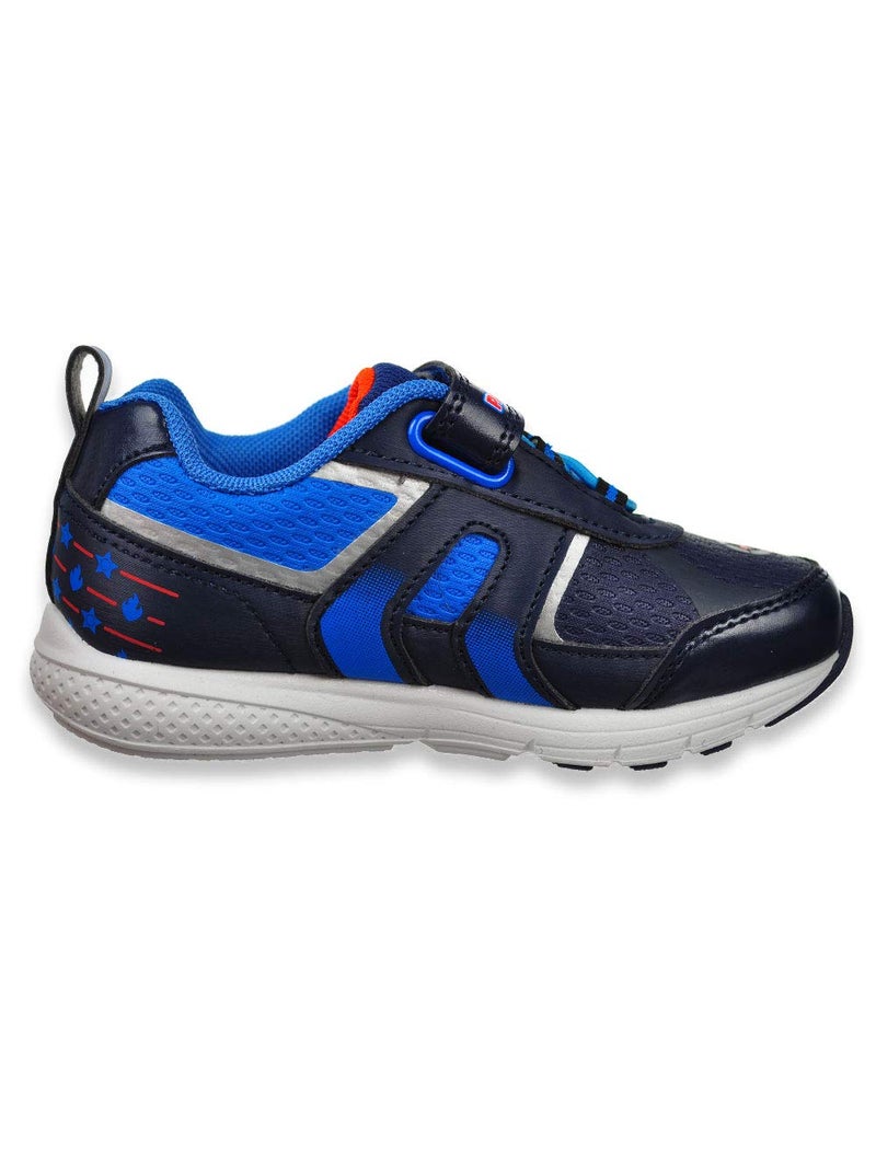 Josmo Boys Paw Patrol Lightweight Sneaker with Easy Strap Closure, Size 8 Toddler, Light Up Navy - Image 2