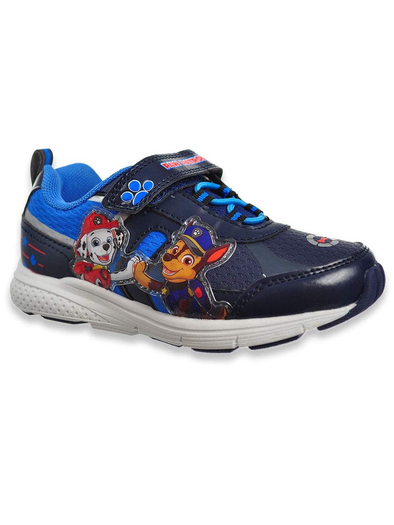 Josmo Boys Paw Patrol Lightweight Sneaker with Easy Strap Closure, Size 8 Toddler, Light Up Navy - Image 4