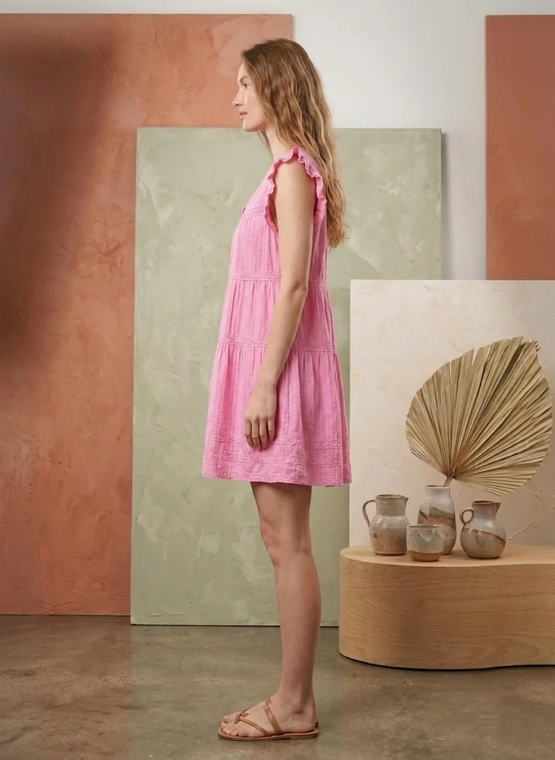 Alaya hot pink Women   Cotton Frock Top -AL3711 for Women | Best Price UAE
