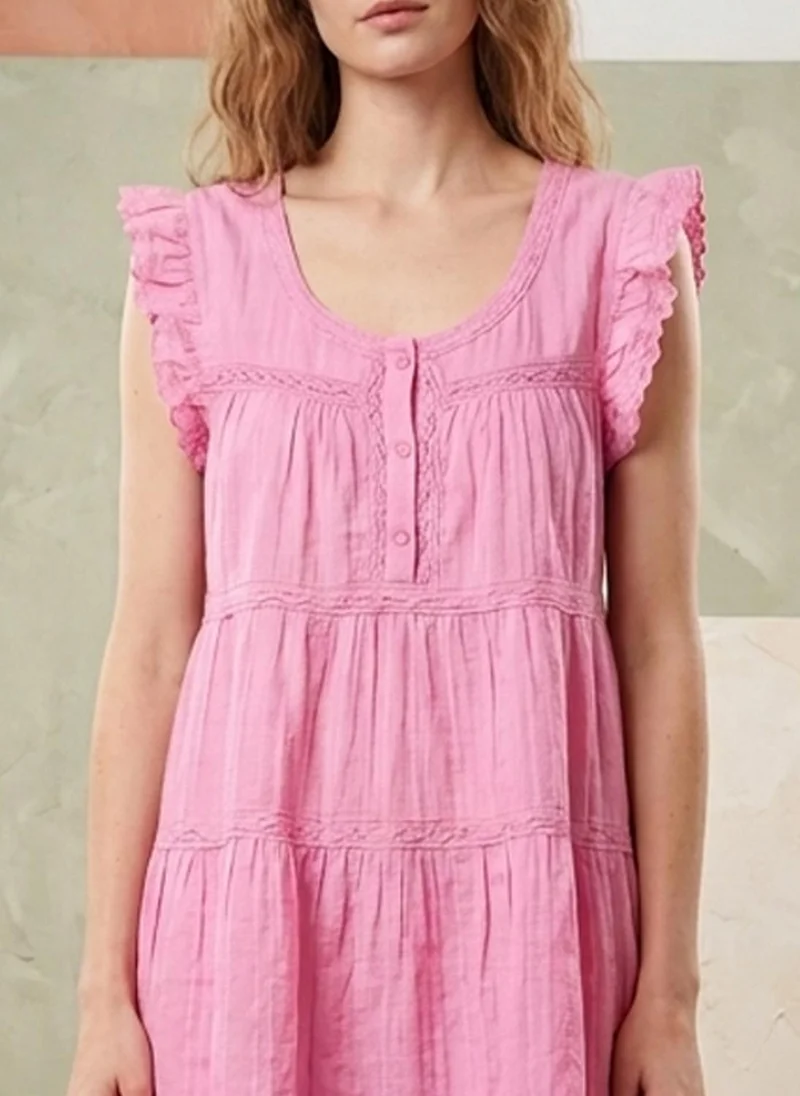 Alaya hot pink Women   Cotton Frock Top -AL3711 for Women | Best Price UAE