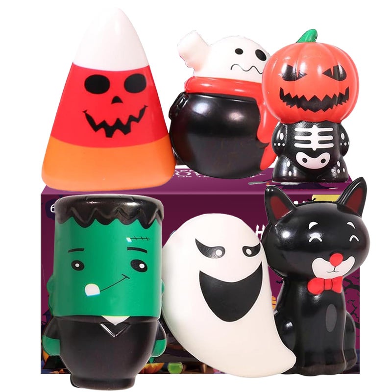 FauKait New 6 Pcs Halloween Squishy ToysHalloween Squishies Party Favors Slow Rising Gift Box Halloween Treat Bag Classroom Prizes Soft Stress Relief Toys for Kids Toddlers6pcs2 - Image 3