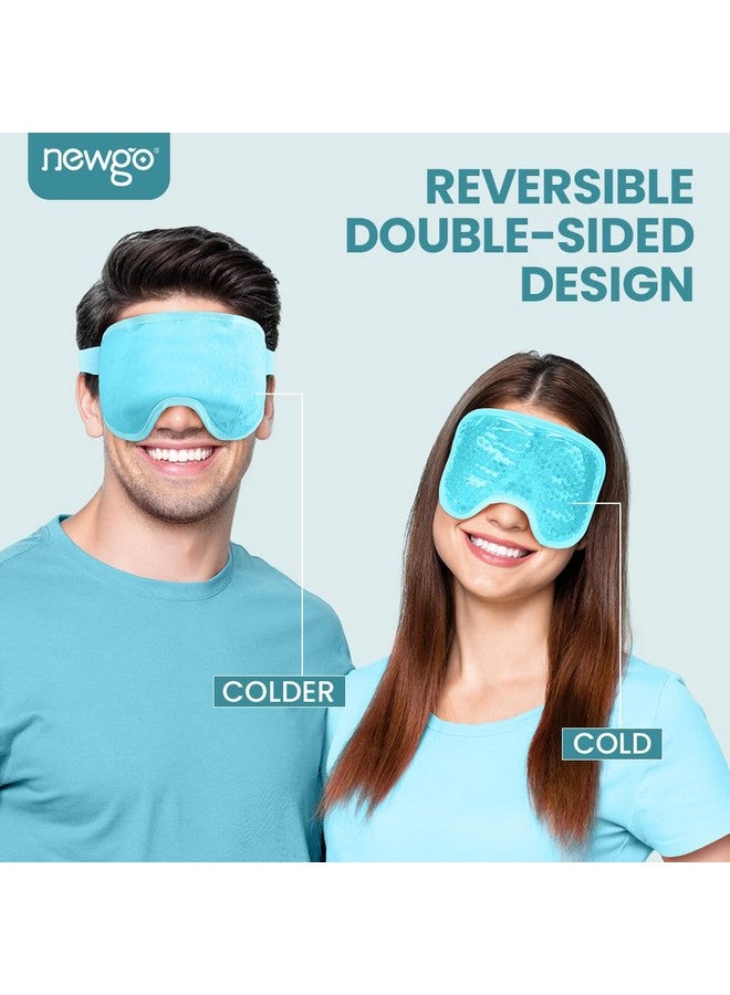 نيو جو قناع تبريد العين من نيوجو، قناع جل بارد للعينين لعلاج انتفاخ العين، وتعب العين، والصداع النصفي، والتوتر، وحكة العين، وجراحة الجفون، وقناع لتخفيف ضغط العين أثناء النوم، والعناية بالبشرة، وعلاج العيون - أزرق - Image 3