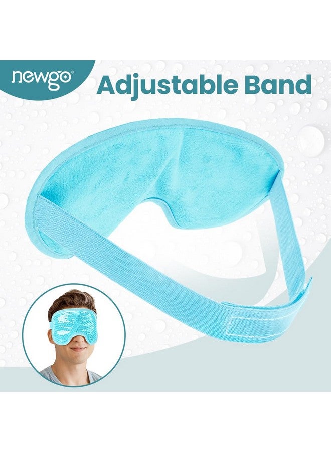 نيو جو قناع تبريد العين من نيوجو، قناع جل بارد للعينين لعلاج انتفاخ العين، وتعب العين، والصداع النصفي، والتوتر، وحكة العين، وجراحة الجفون، وقناع لتخفيف ضغط العين أثناء النوم، والعناية بالبشرة، وعلاج العيون - أزرق - Image 5