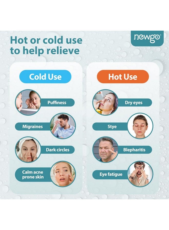 نيو جو قناع تبريد العين من نيوجو، قناع جل بارد للعينين لعلاج انتفاخ العين، وتعب العين، والصداع النصفي، والتوتر، وحكة العين، وجراحة الجفون، وقناع لتخفيف ضغط العين أثناء النوم، والعناية بالبشرة، وعلاج العيون - أزرق - Image 2