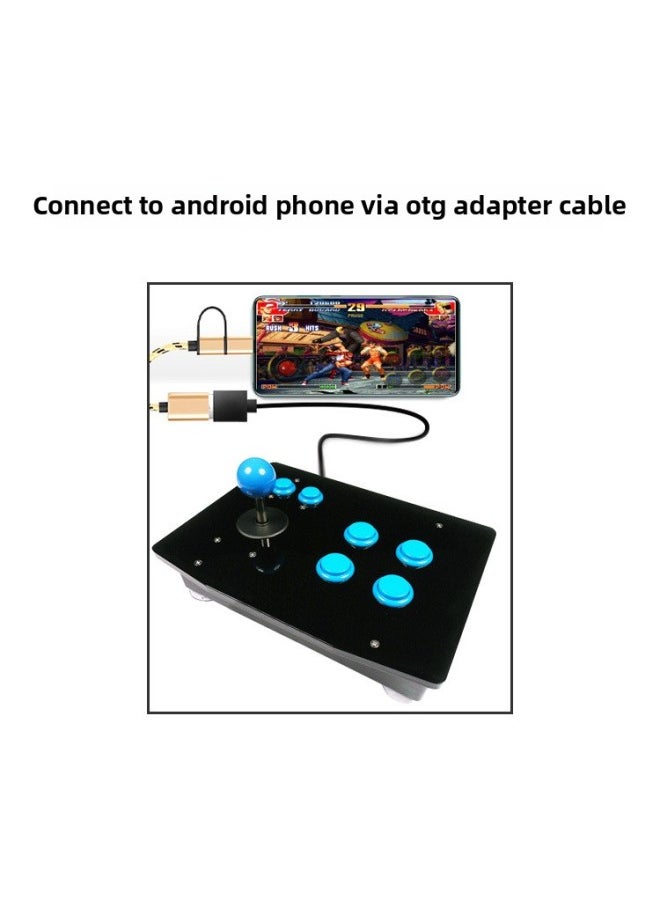 General Rocker Round Gear King Rocker Rocker Android Mobile Phone Rocker Arcade Play Space Game Rocker E-Sports-Product Color:(mobile Phone + Computer) Two-character Standard  - Image 3