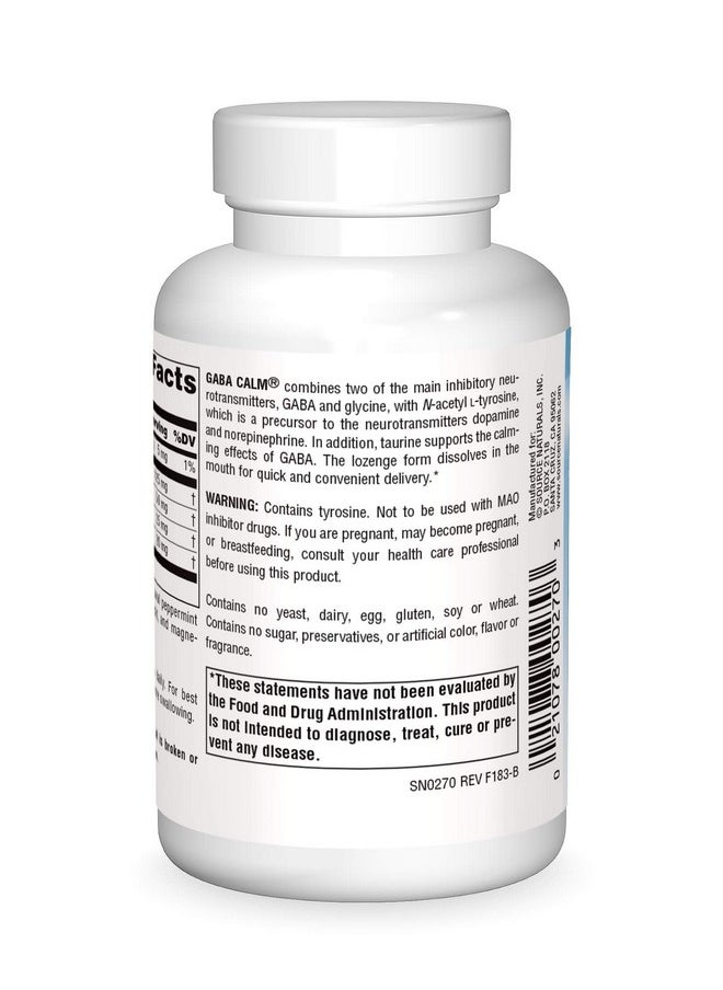 Source Naturals - Source Naturals Serene Science, GABA Calm Quick Dissolving Peppermint Flavor - 120 Lozenges - Image 1