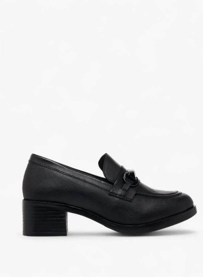 بابريكا نسائية كعب عريض لوفرز