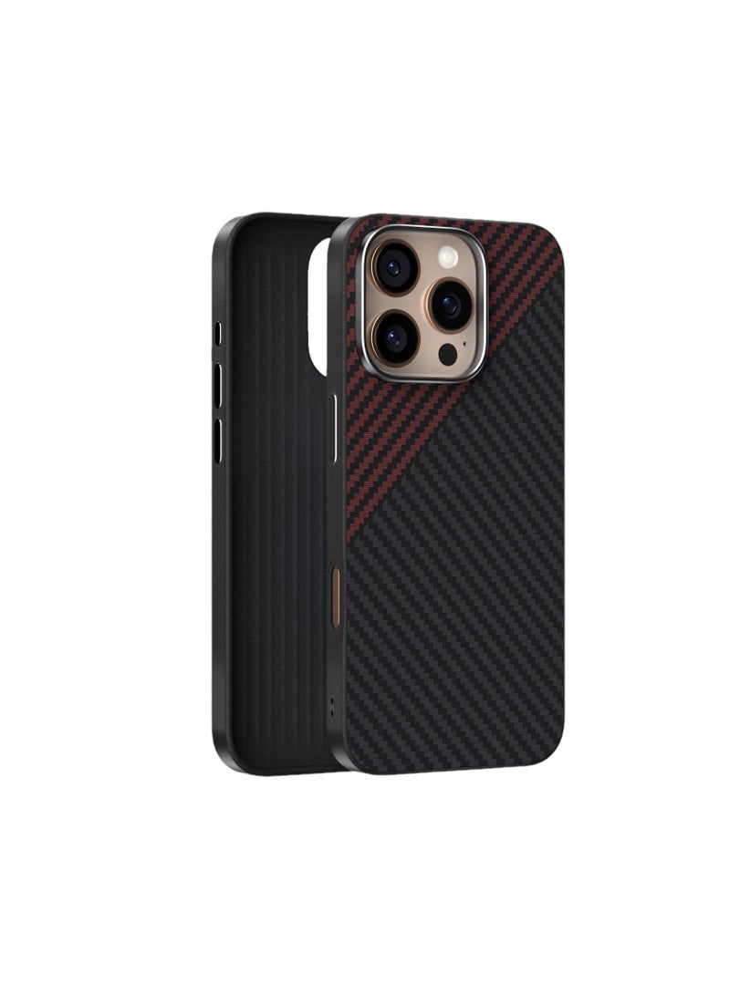 general Carbon Fibre Magnetic Case Compatible with iphone 16 Pro Max with Invisible Magnetic, Ultra-thin Frosted Shock and Drop Protective Case for Wireless Charging