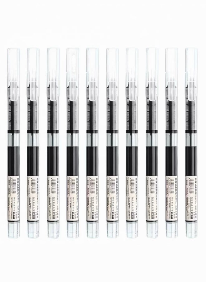 10 Pcs 0.5mm Ultra-Fast Drying Rolling Ball Pens, Waterproof Liquid Ink Fine Point, Smooth Writing for Students, Office Workers & Back to School Supplies - Image 1