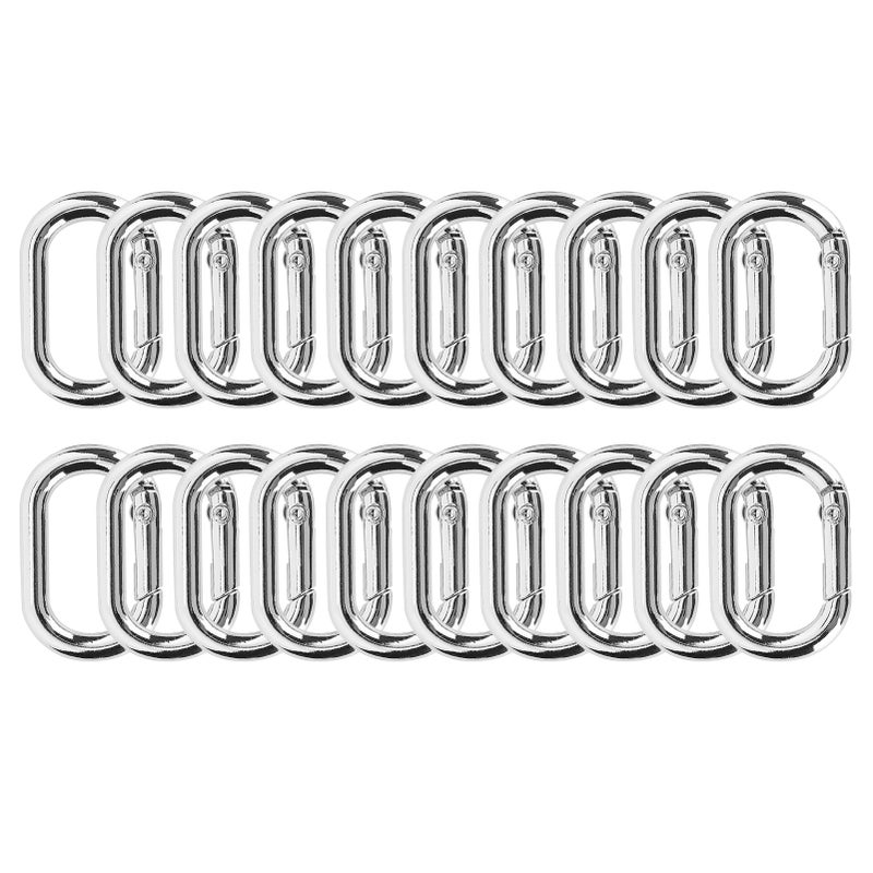 20Pcs Oval Spring Buckle 23mm Alloy Snap Hooks Clip for Bags Purses Keychain StrapSilver - Image 4