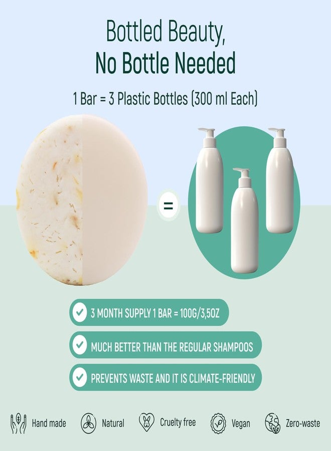 BAMBOEARTH Solid Rice Protein Water Shampoo & Conditioner Hair Soap - Shampoo and Conditioner Bars For Hair With All Natural Plant Based Essential Oils And Zero Waste Packaging (Chamomile & Mint) - Image 5