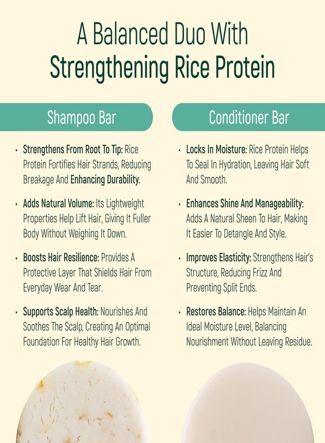 BAMBOEARTH Solid Rice Protein Water Shampoo & Conditioner Hair Soap - Shampoo and Conditioner Bars For Hair With All Natural Plant Based Essential Oils And Zero Waste Packaging (Chamomile & Mint) - Image 4