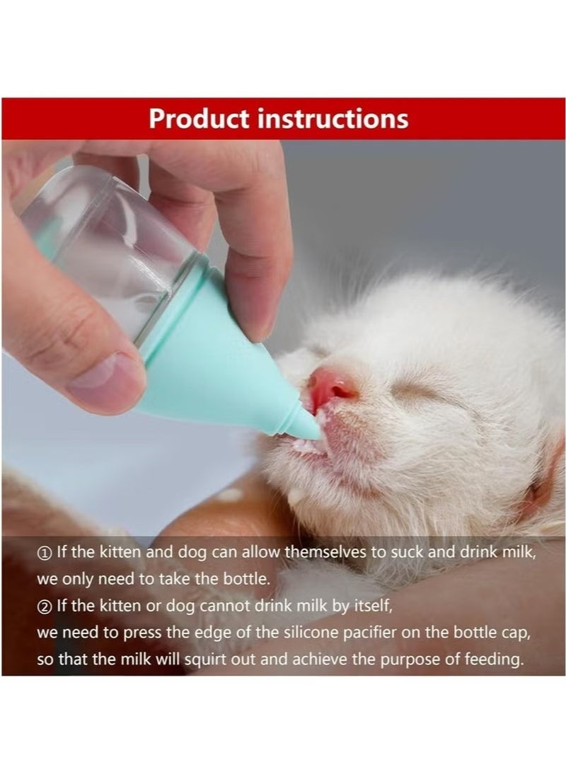 إيليلي زجاجات رضاعة للجراء، زجاجات رضاعة للقطط الصغيرة، زجاجات رضاعة للحيوانات الأليفة - Image 2