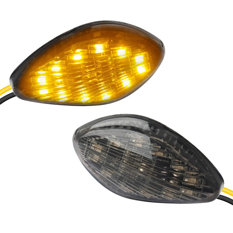 إشارات دوران LED مدمجة NTHREEAUTO للدراجات النارية مع عدسات مدخنة متوافقة مع هوندا CBR919 CBR600 F3 F4 F4i CBR600RR CBR1000RR