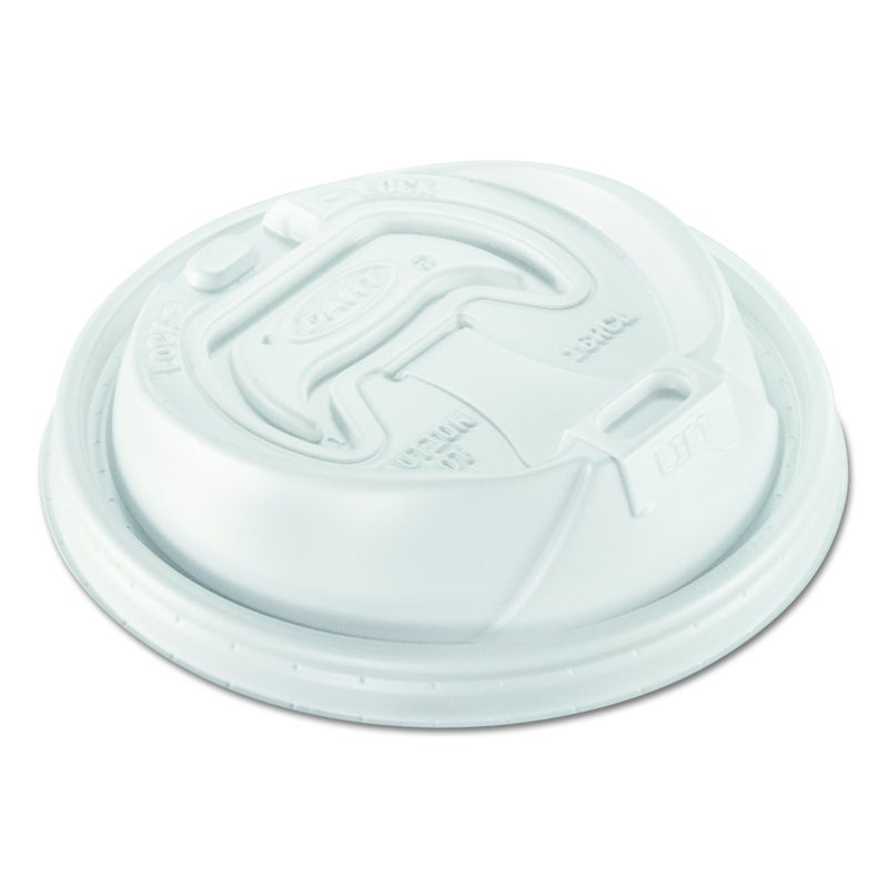 Dart 16RCLPK Optima Reclosable Lid  12-24oz Foam Cups  White (Pack of 100) - Image 2