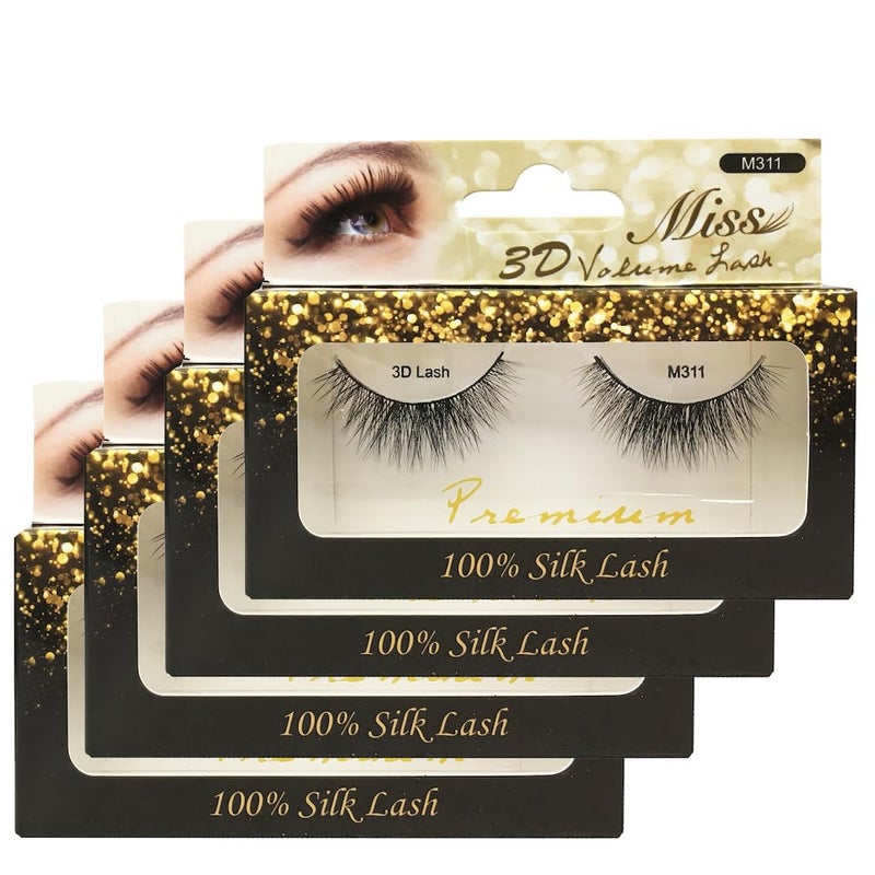 4 PACKS Miss Lashes 3D Volume Tapered False Eyelash Extension