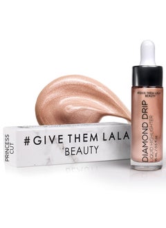 GIVE THEM LALA Diamond Drip Liquid Highlighter By Give Them Lala Highly Pigmented Shimmer Highlighter For Face  Chest Illuminator Drops For Diamond Sparkle Glow Drops For Dewy Foundation CrueltyFree  Princess Cut 