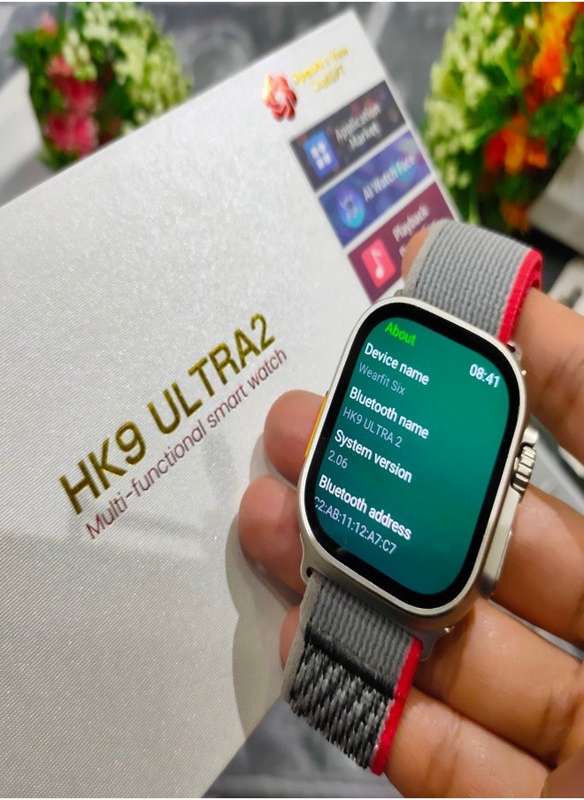 Wearfit Pro - HK9 ULTRA 2 Series 9 Wearfit Pro (2024) SmartWatch 2.12 Inch SUPER AMOLED Display  Open AI Chat GPT GPS NFC Bluetooth V5 Call Wireless Charger - Image 1
