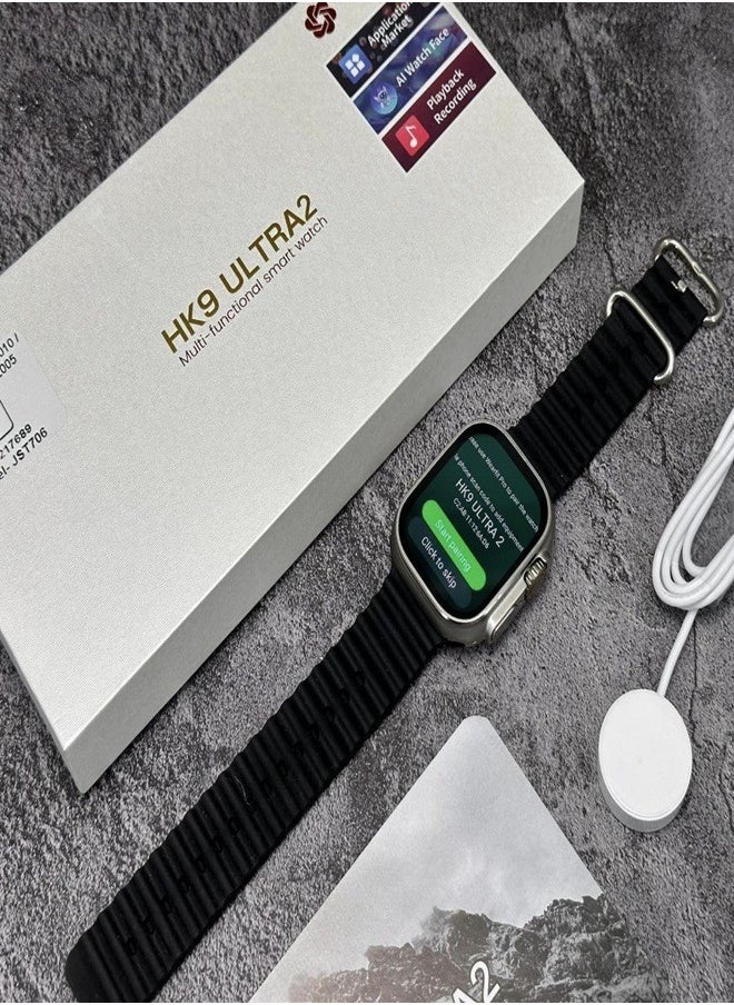 Wearfit Pro - HK9 ULTRA 2 Series 9 Wearfit Pro (2024) SmartWatch 2.12 Inch SUPER AMOLED Display  Open AI Chat GPT GPS NFC Bluetooth V5 Call Wireless Charger - Image 1