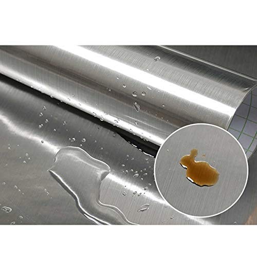 SD Enterprises Metallic Brush Silver Gloss Vinyl Self Adhesive Bathroom Kitchens Closets Furniture Cabinets Doors Walls and Fridge 24X72 Inches - Image 3