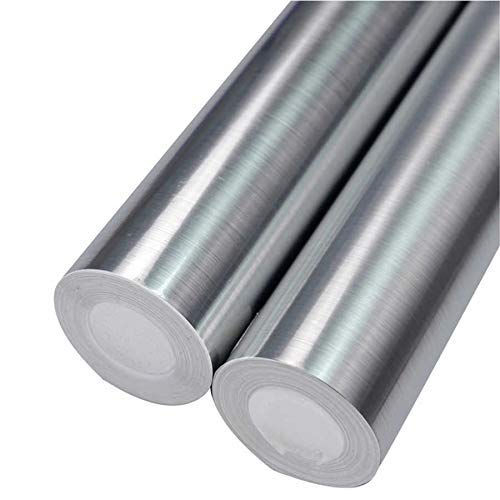 SD Enterprises Metallic Brush Silver Gloss Vinyl Self Adhesive Bathroom Kitchens Closets Furniture Cabinets Doors Walls and Fridge 24X72 Inches - Image 2