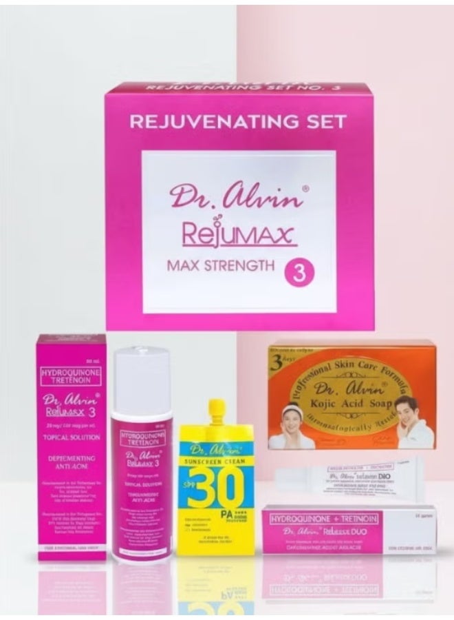 Dr. Alvin Rejumax Rejuvenating Max Strength Set No 3 Facial Skin Care Whitening Anti Acne Brightening Exfoliating - Image 2
