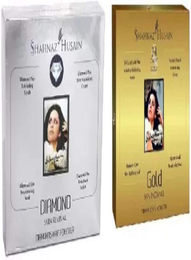 Shahnaz Husain Timeless Diamond & GoldFacial Kit (combo),Excellent For Young Girls (2 x 40 g) - Image 2