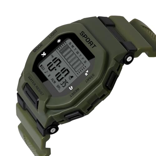 RACNOS Digital Silicone Strap Sports Watch for Boys | Sports Watch for Kids Boys | sportz Watch (Mahendi) - Image 2