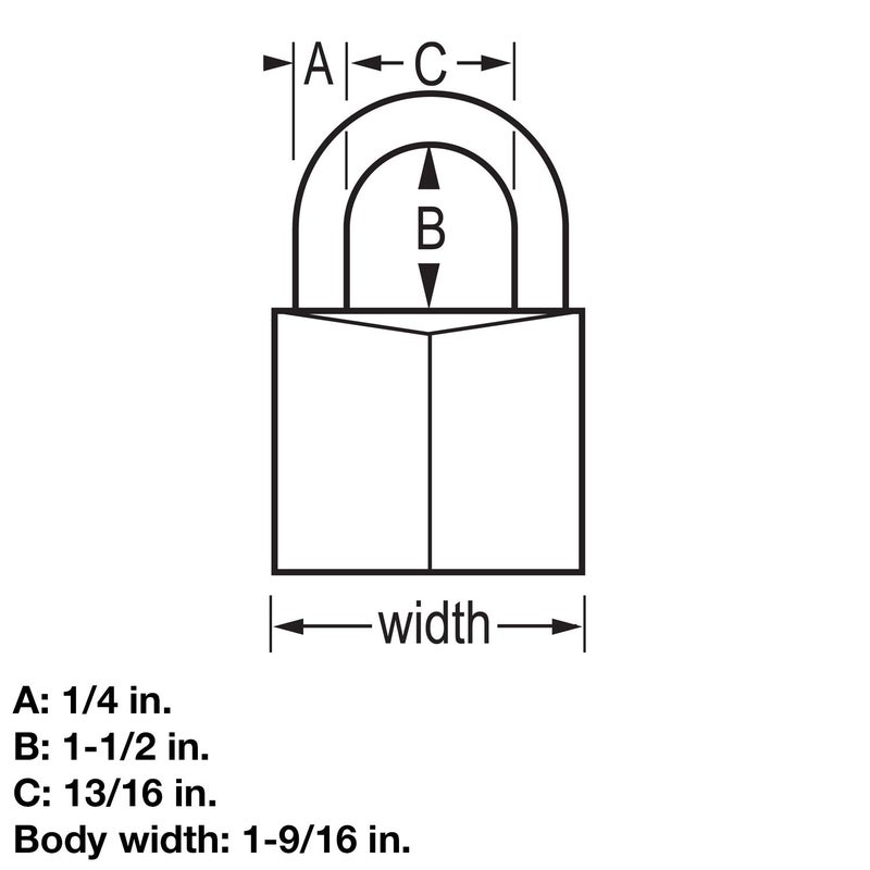 Master Lock Black Covered Aluminum Lock, Gym Locker Lock with Key, Outdoor Padlock with Long Shackle for Gates, Fences, Toolboxes, and More,141DLF - Image 5