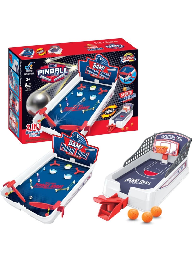 Home Smart Home Smart Pinball And Basketball 2 in 1 Toy Game for Kids Competitive Interactive Toy Game Good activity For Boys And Girls  - Image 1