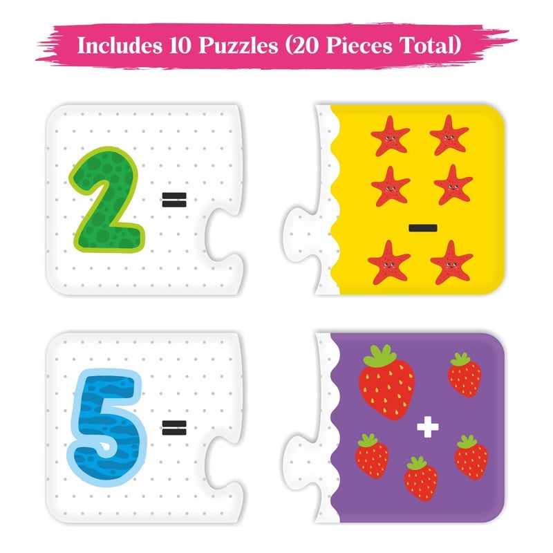 Webby Addition Subtraction 2 Pieces Learning Pack Jigsaw Puzzle, Montessori Early Educational Pre School Puzzle Toys for 3+ Years Kid - Image 2