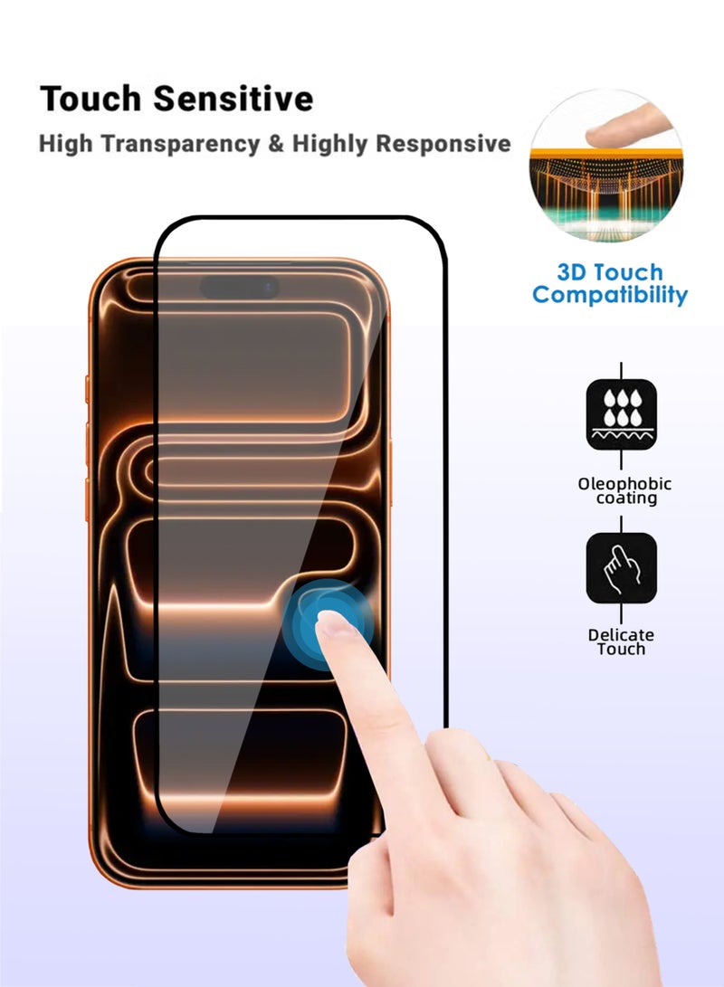 Apple iPhone 17 Pro Max Screen Protector - Premium Full Screen Tempered Glass For Apple iPhone 17 Pro Max, High Transparency, Delicate Touch, Anti-Explosion, Smooth Arc Edges, Easy Installation - Image 3