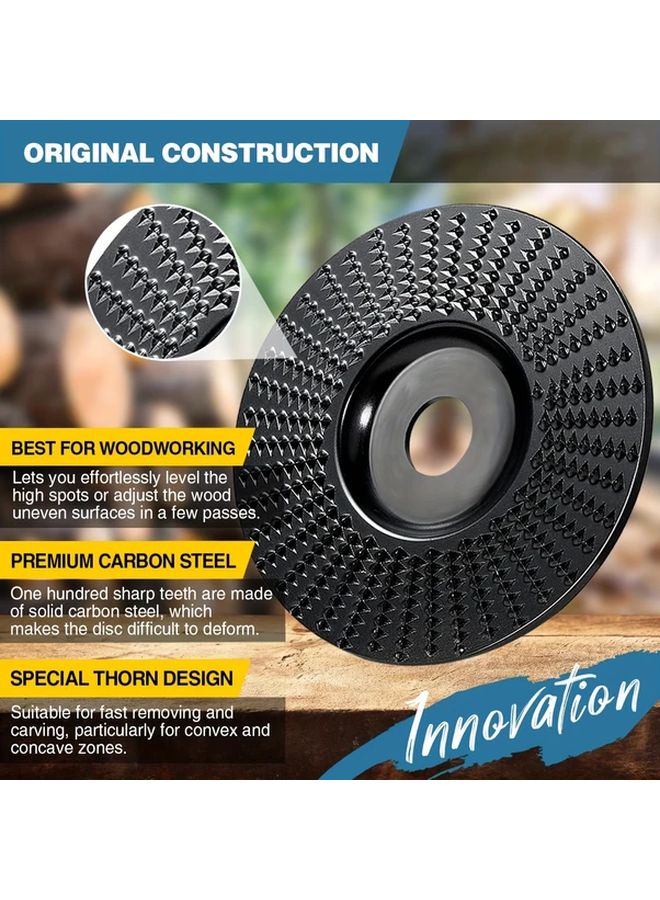 Premium Wood Carving Disc 4 Inch Angle Grinder Shaping Grinding Wheel 2pcs - Image 5