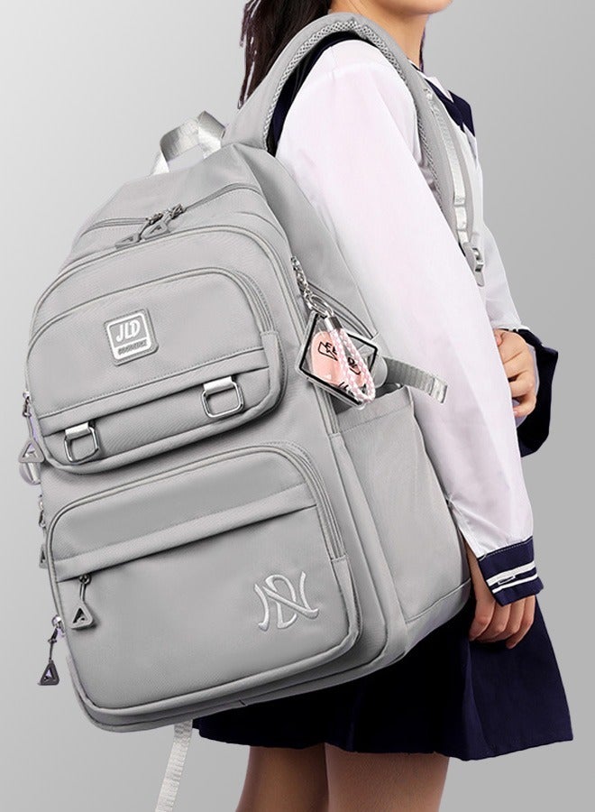 JLD 35L Travel Large Capacity Backpack Nylon Breathable Casual Daypack Wear-resistant Zipper School Bag for Girls Boys Teens - Image 1